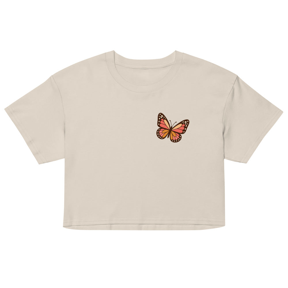 In My Authentic Self Era Boxy Crop Top in Bone, front
