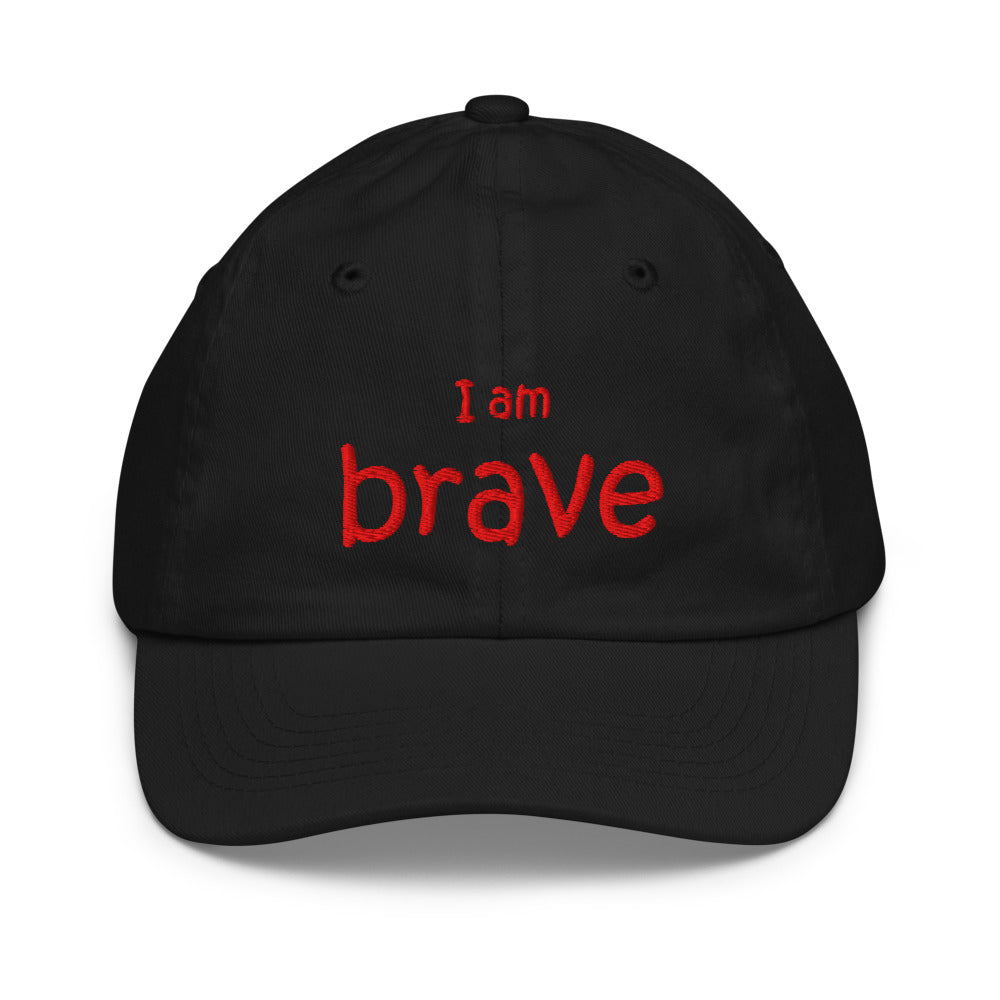 I Am Brave Kids Hat, Black