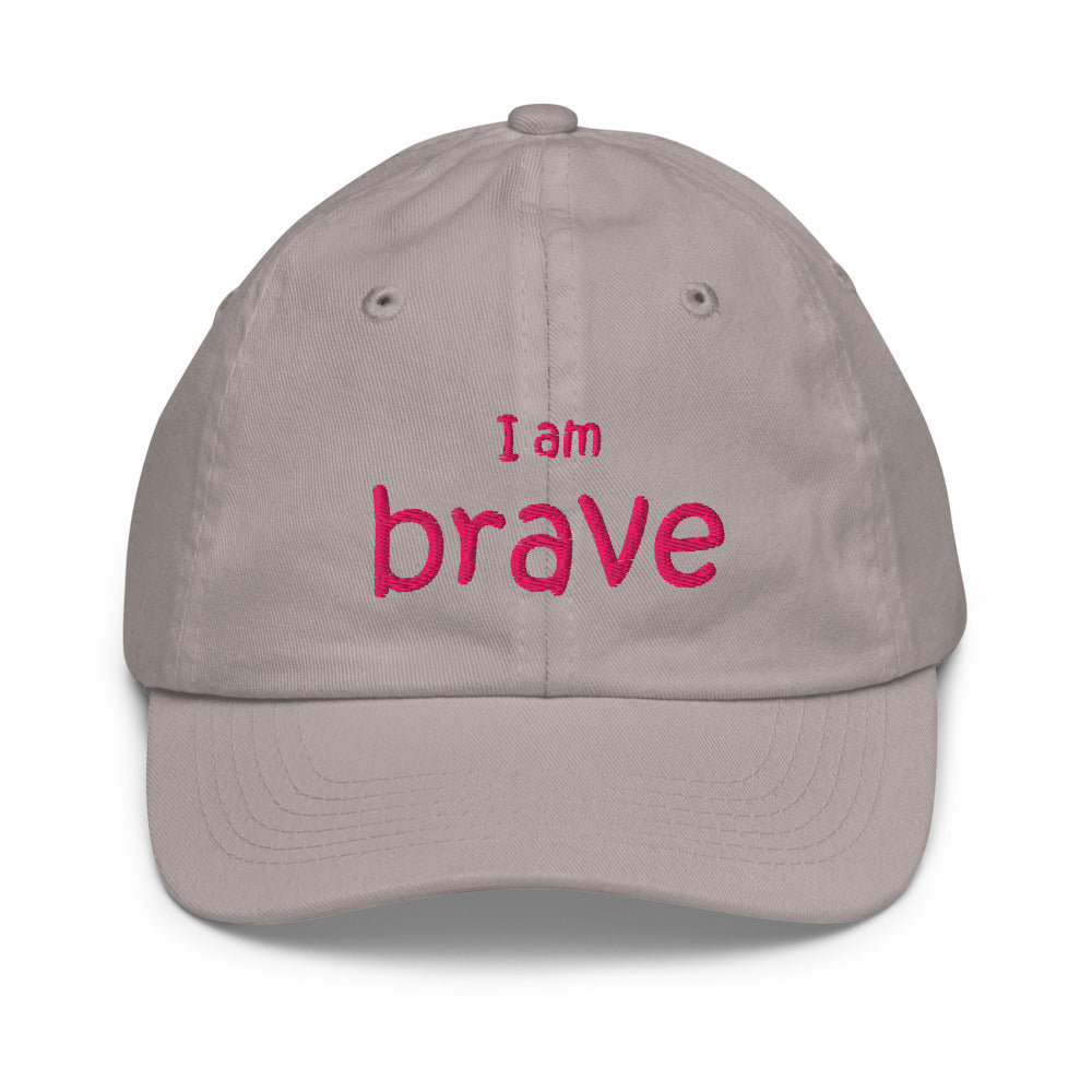 I Am Brave Kids Hat, Grey