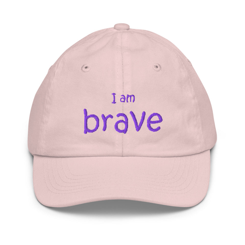 I Am Brave Kids Hat, Light Pink