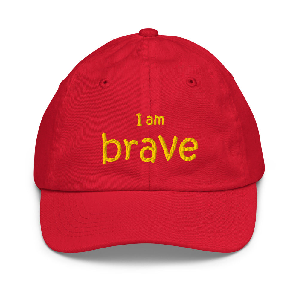 I Am Brave Kids Hat, Red