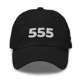 Angel Number 555 Dad Hat, Black, front