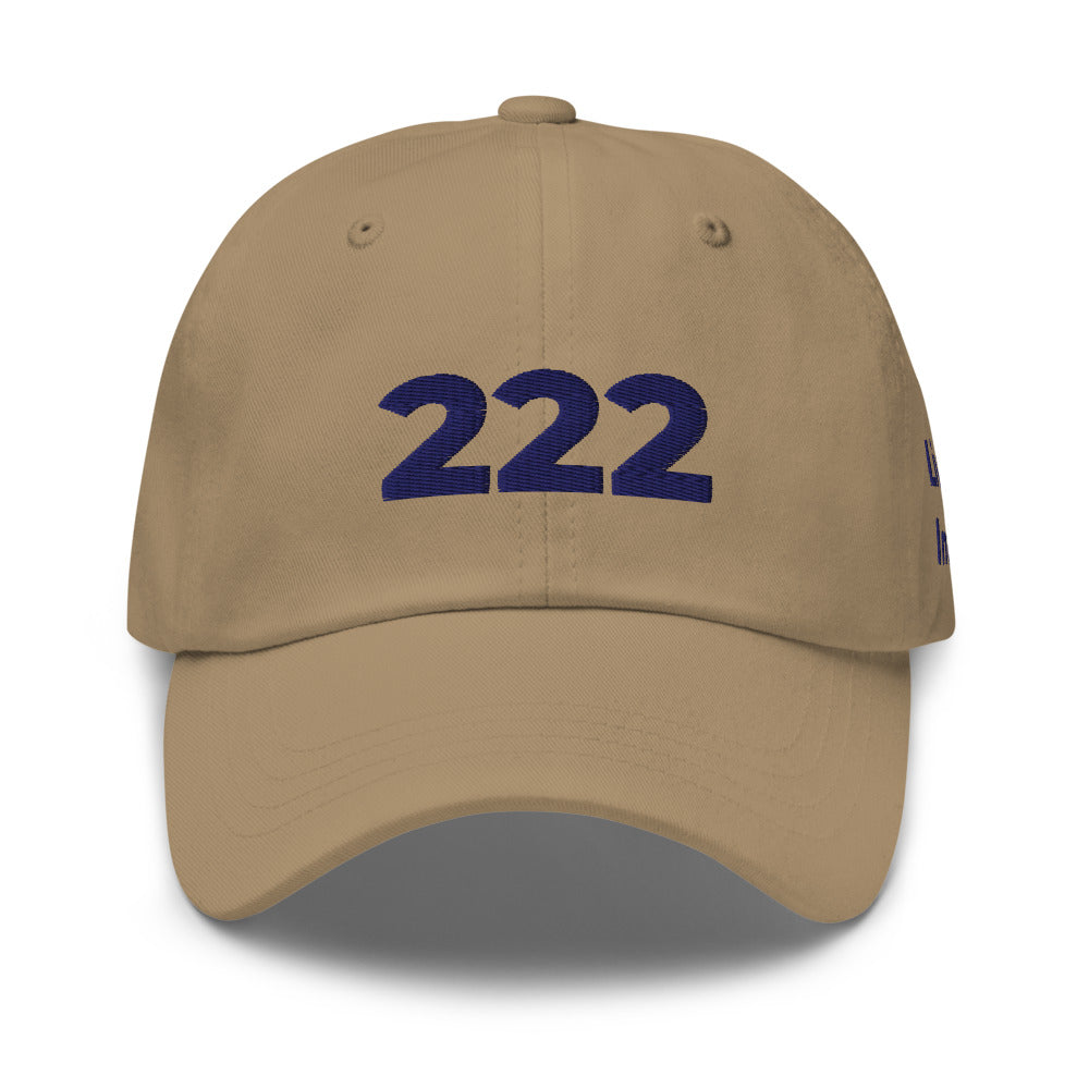 Angel Number 222 Dad Hat, Khaki, front