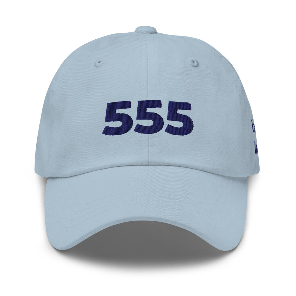 Angel Number 555 Dad Hat, Light Blue, front