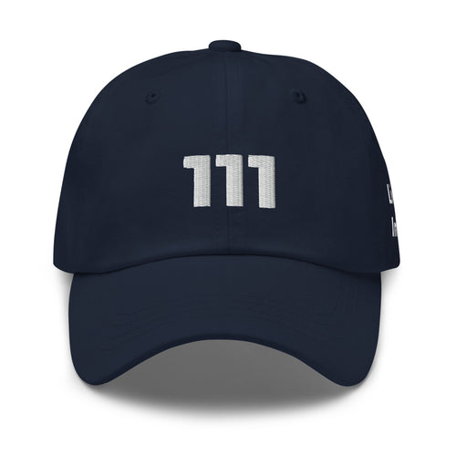 Angel Number 111 Dad Hat, Navy, front