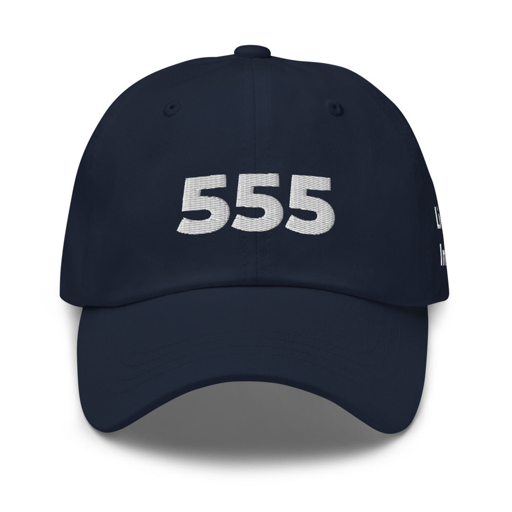 Angel Number 555 Dad Hat, Navy, front