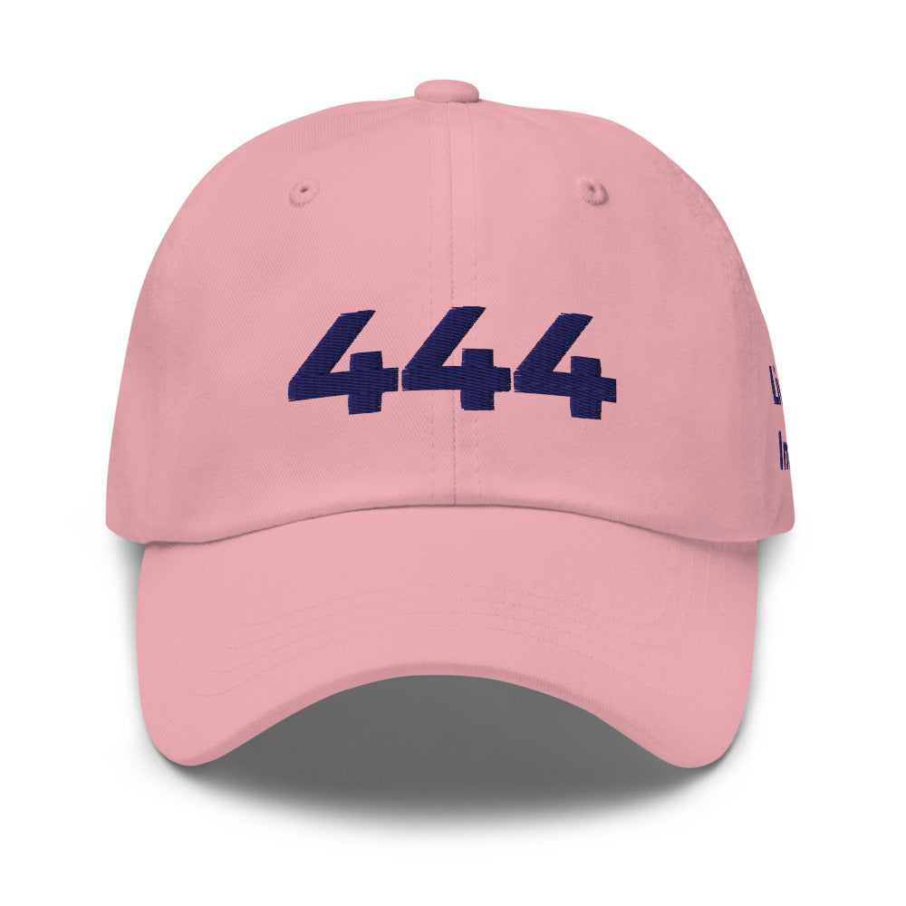 Angel Number 444 Dad Hat, Pink, front