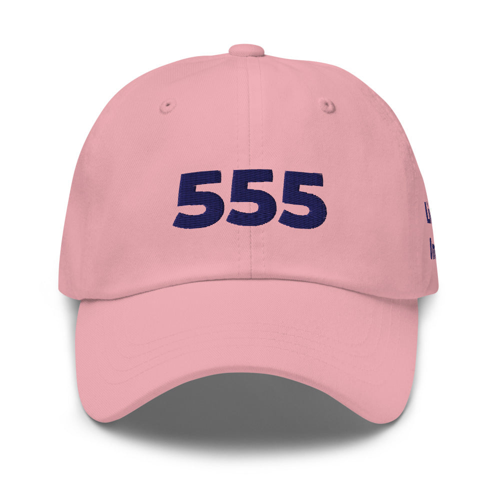 Angel Number 555 Dad Hat, Pink, front
