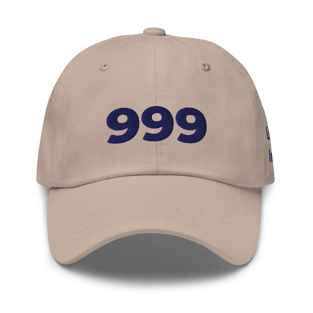 Angel Number 999 Dad Hat, Stone, front