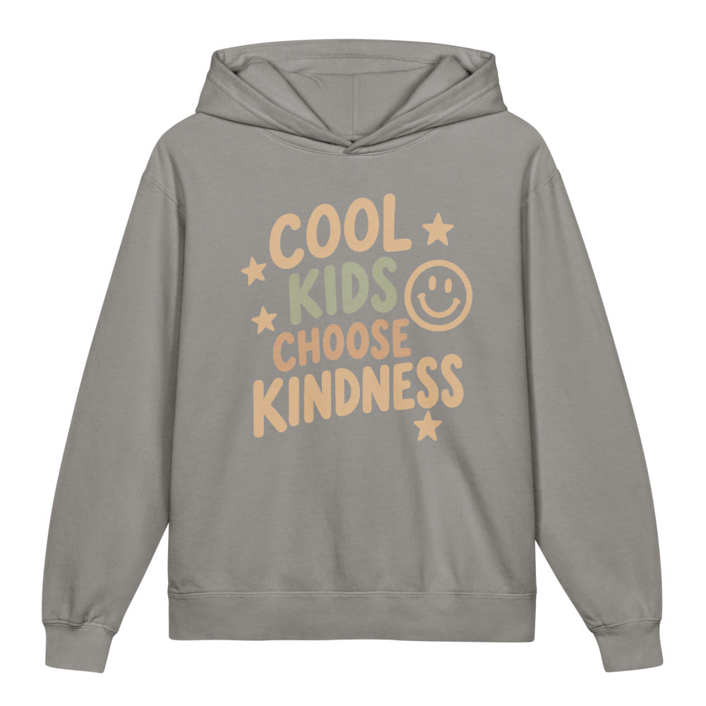 Cool Kids Choose Kindness Kids Hoodie, Grey, front