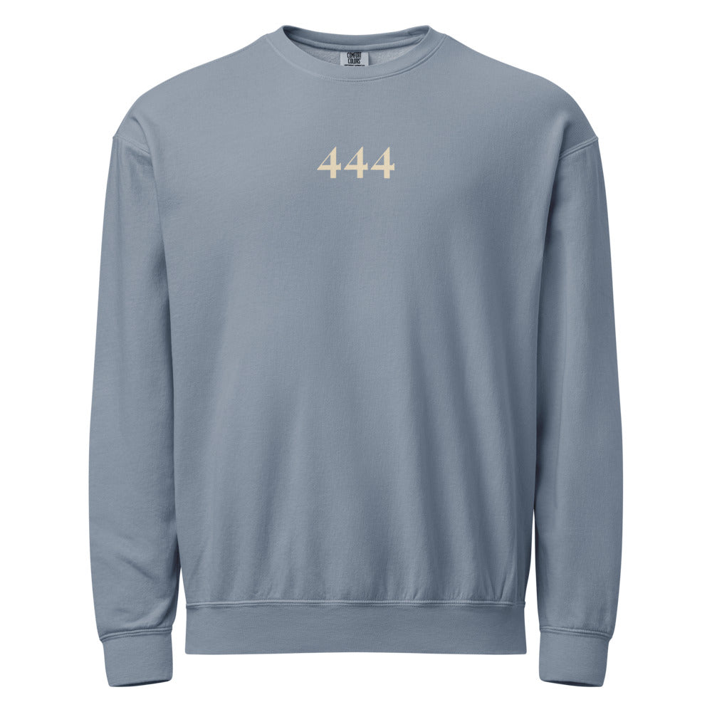 Angel Number 444 Crewneck, Blue Jean, front