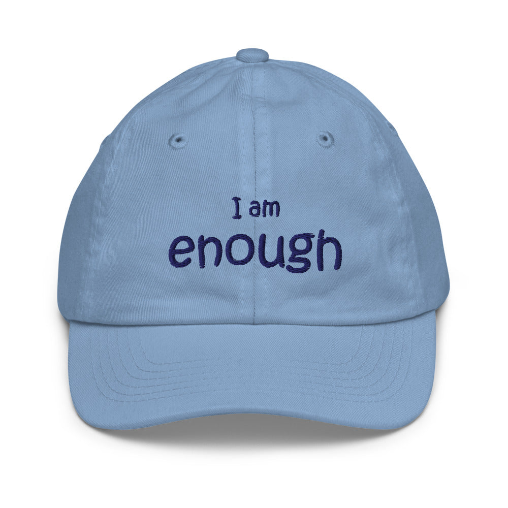 I Am Enough Kids Hat, Baby Blue