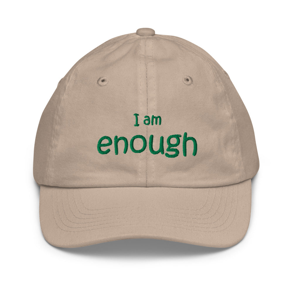 I Am Enough Kids Hat, Khaki