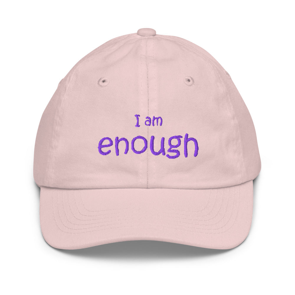 I Am Enough Kids Hat, Light Pink