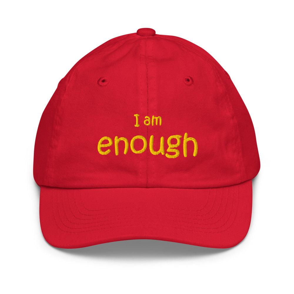 I Am Enough Kids Hat, Red