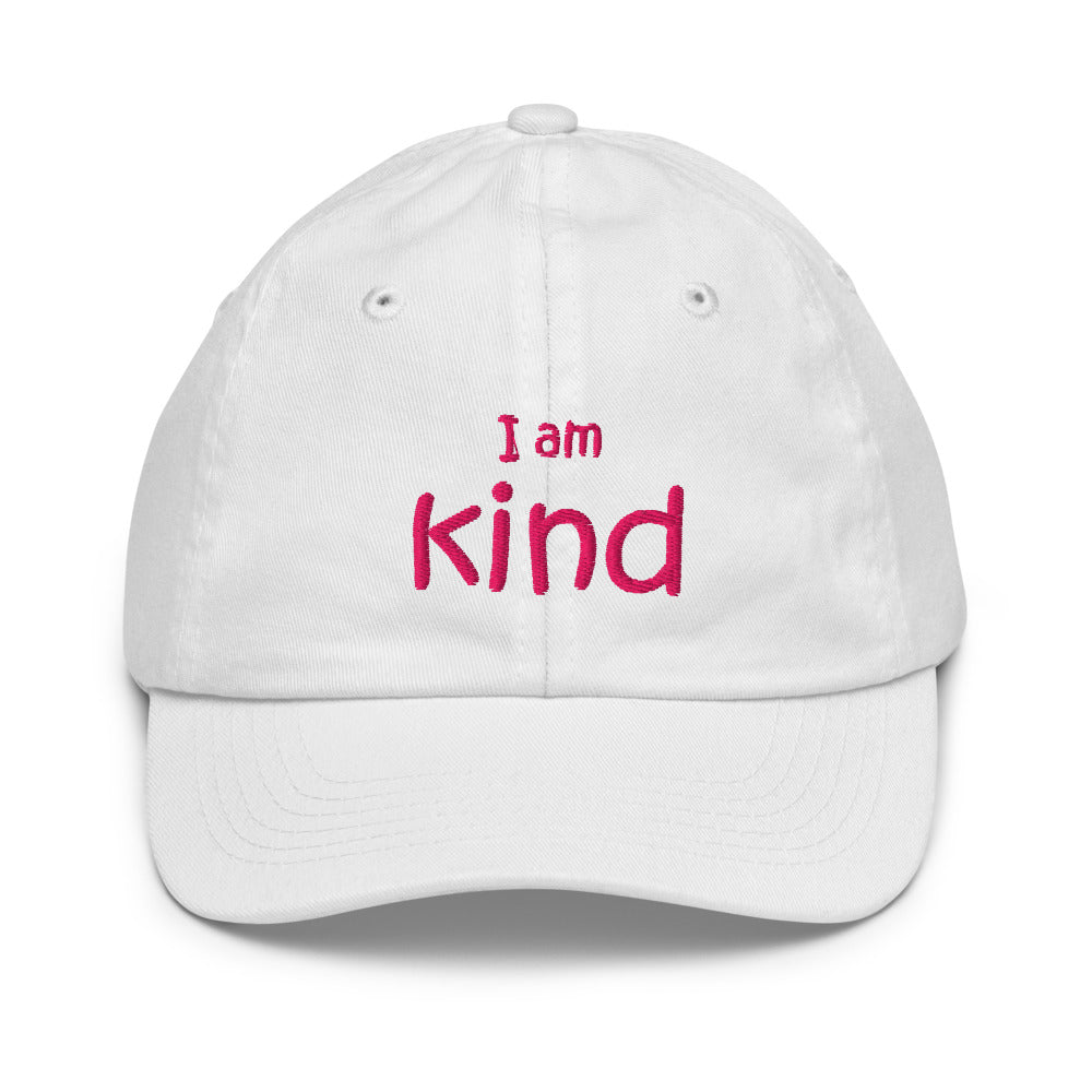 I Am Kind Kids Hat, White