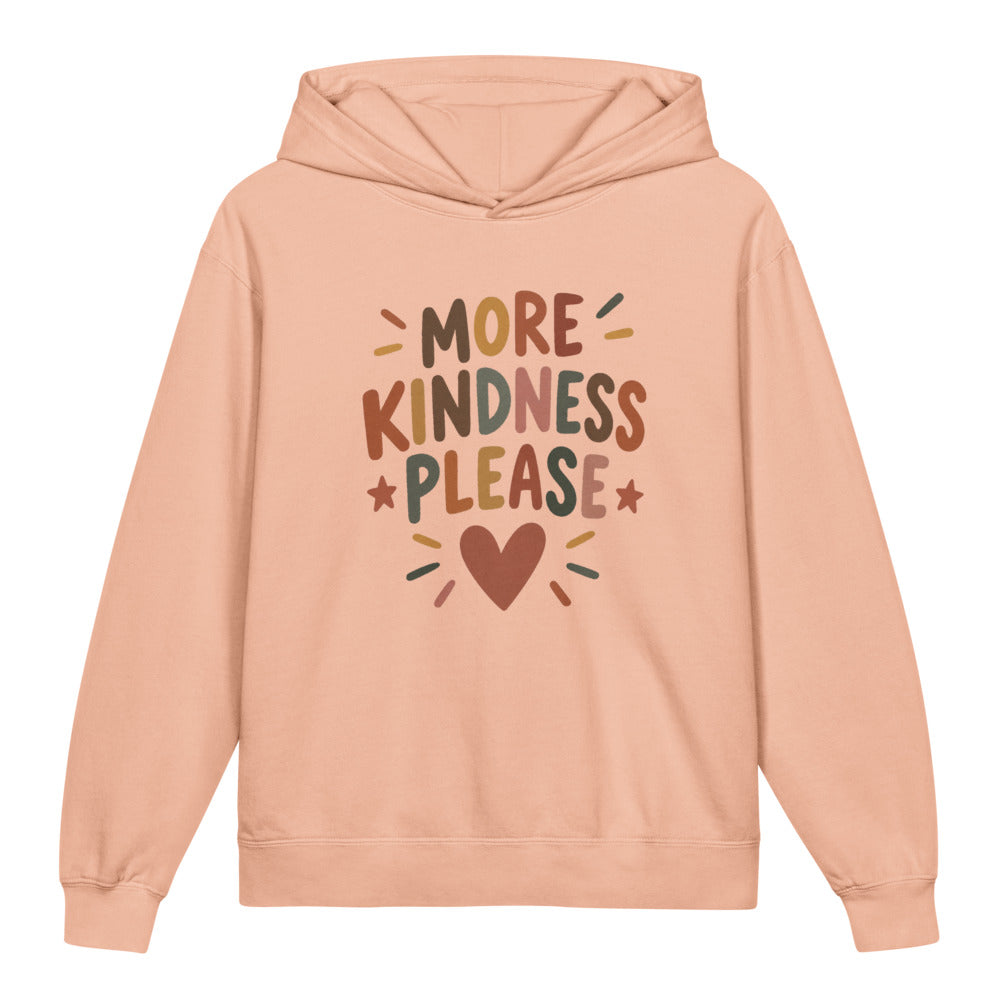 More Kindness Please Kids Hoodie, Peachy, front