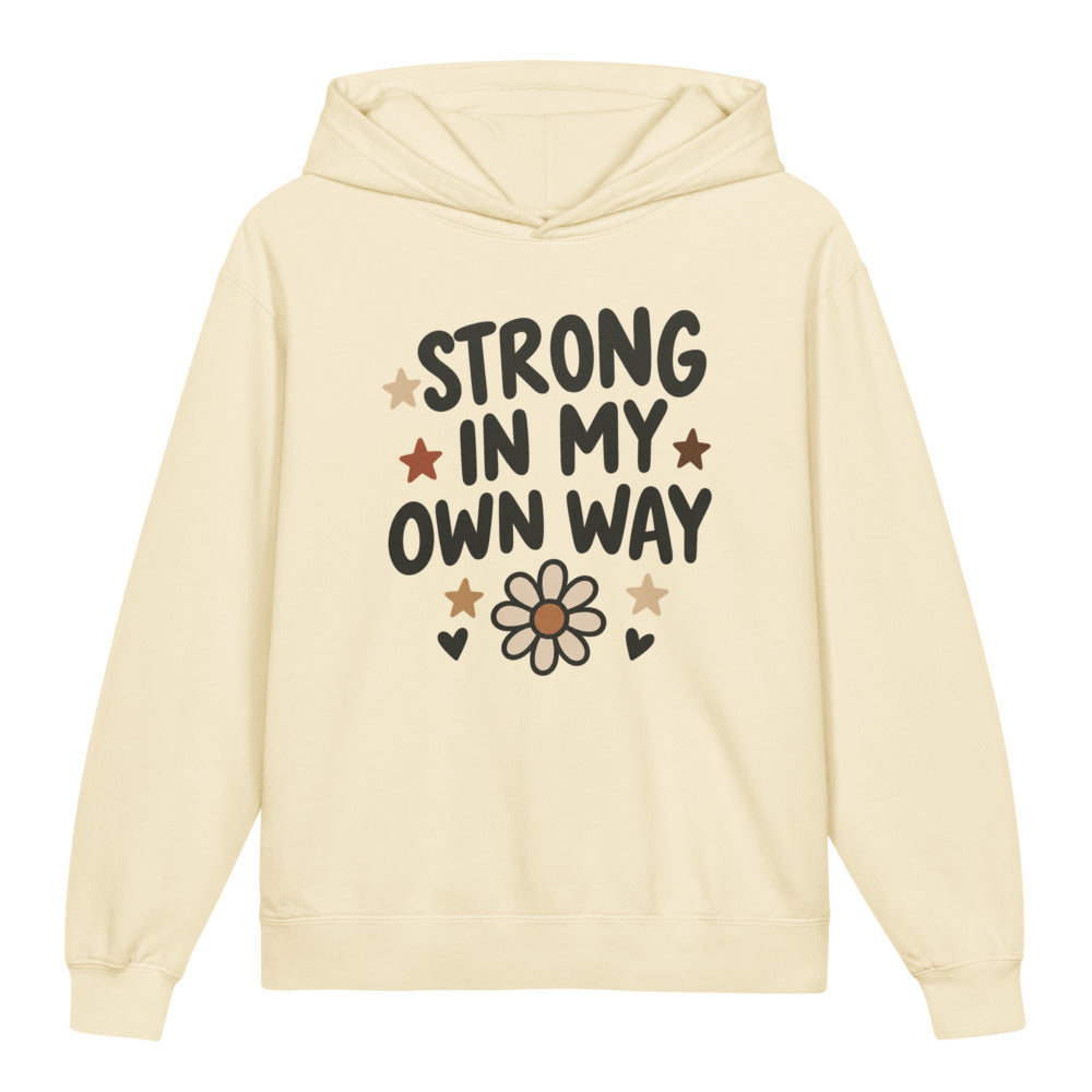 Strong In My Own Way Kids Hoodie, Ivory, front