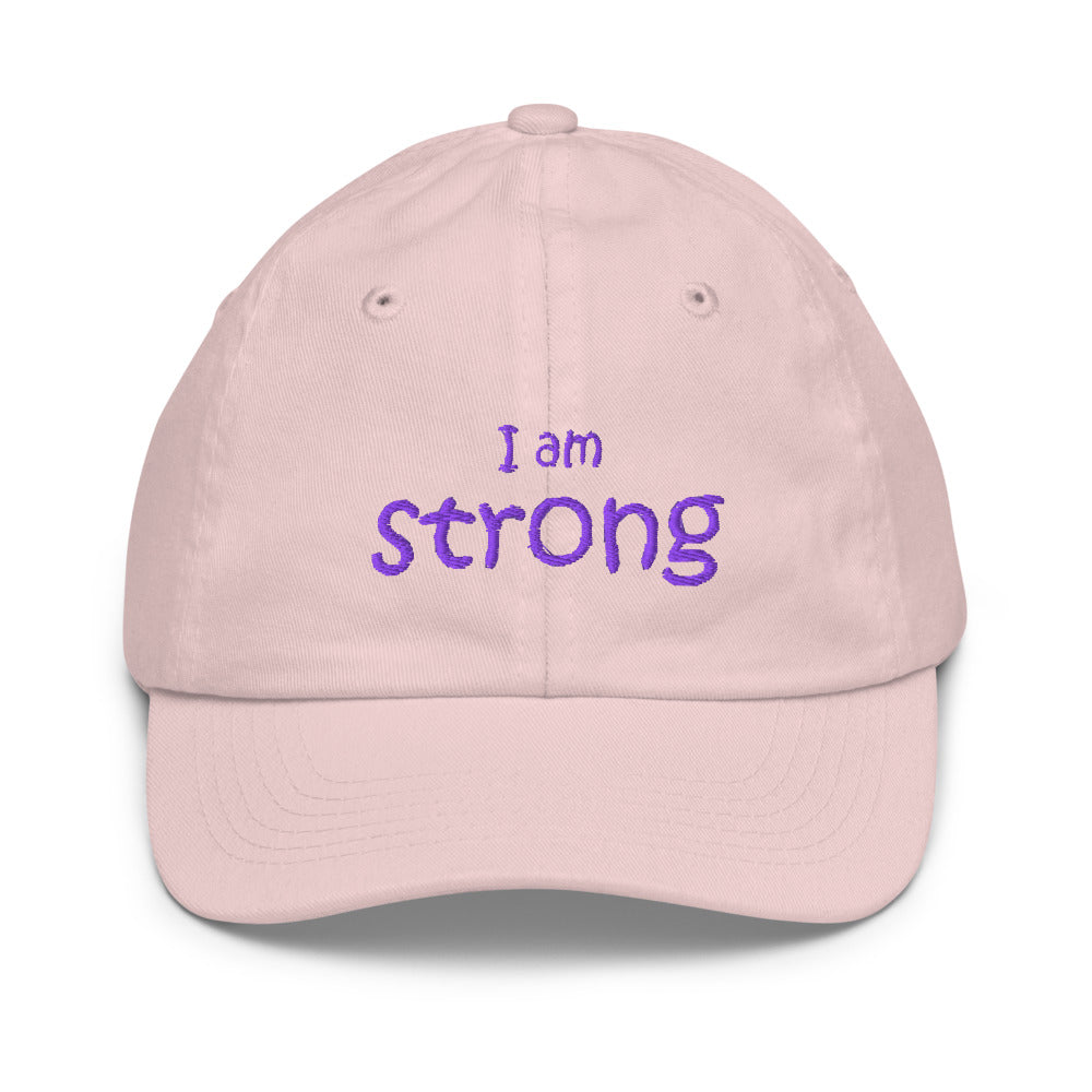 I Am Strong Kids Hat, Light Pink