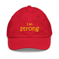 I Am Strong Kids Hat, Red
