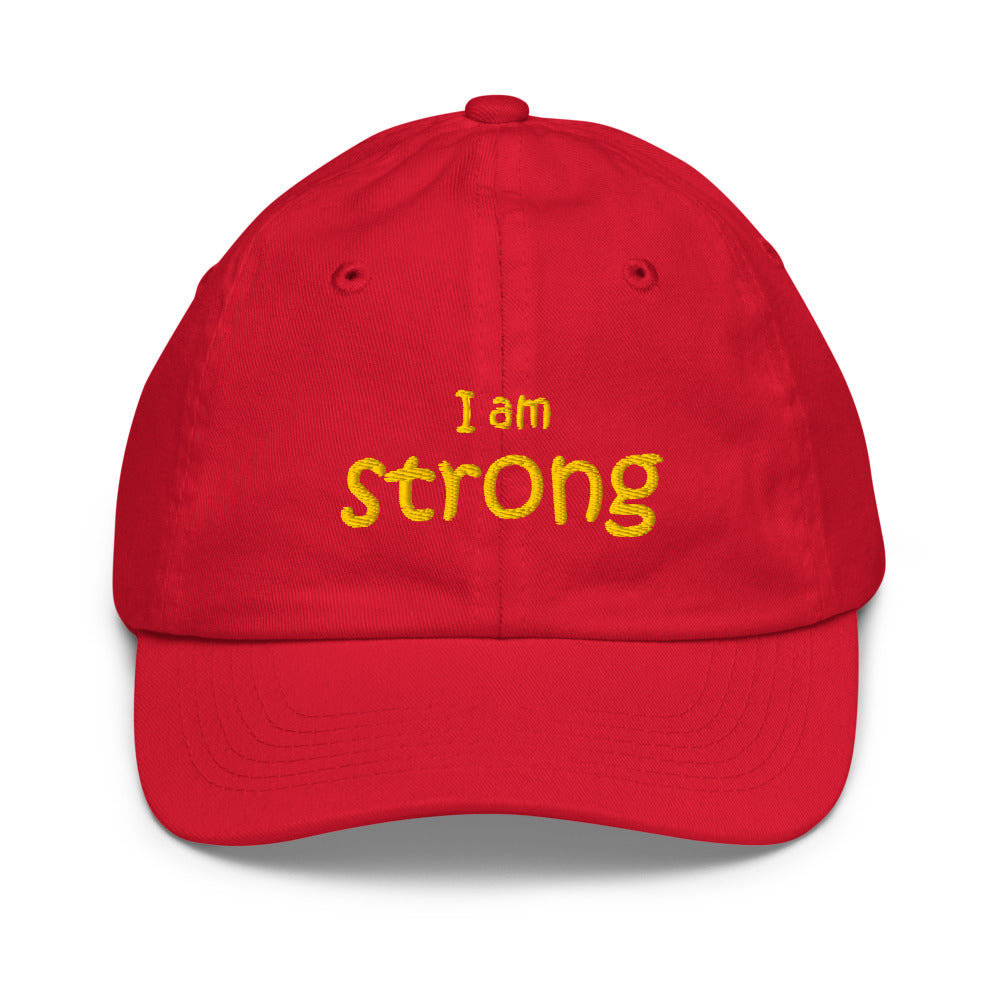 I Am Strong Kids Hat, Red