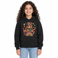 You Are Magic Kids Hoodie, Black, on a child